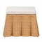 Bali & Pari Palm Bohemian Honey Scallop Rattan Ottoman 244-13633-ZORO - alternate 3